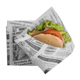 Bolsa Antigrasa Abierta 2L "News" 15x16cm (250 Uds)