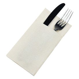 Servilleta Portacubiertos de Papel Vaquero Crema 40x40cm (960 Uds)