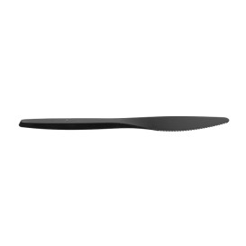 Cuchillo Plástico Luxury Negro 175 mm (100 Uds)