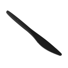 Cuchillo Plástico Luxury Negro 175 mm (100 Uds)