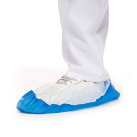 Cubrezapatos TST PP Suela Reforzada CPE Blanco/Azul (100 Uds)