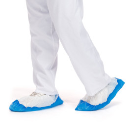 Cubrezapatos TST PP Suela Reforzada CPE Blanco/Azul (100 Uds)