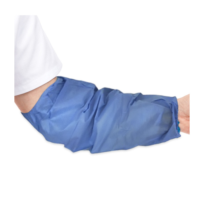 Manguitos en TST de PP Plastificado 25x44cm Azul (500 Uds)