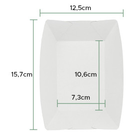 Barqueta 350ml Kraft 10,6x7,3x4,5cm (25 Uds)