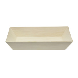Bandeja de Madera 15,5x8,5x2,8cm 250ml (25 Uds)