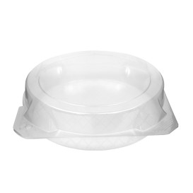 Envase Tapa Bisagra Repostería PET Ø27x8cm (100 Uds)