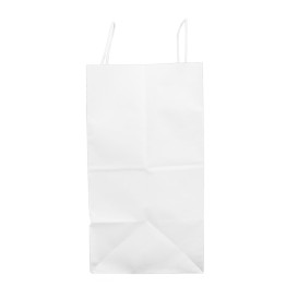 Bolsa de Papel con Asas Blanca 35+15x30cm (25 Uds)