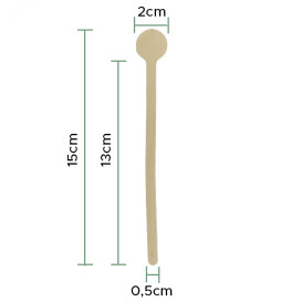 Agitador de Madera para Whisky 150 mm (100 Uds)