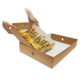 Bandeja Kraft para Caja con Ventana 30,8x22,2x7,8cm (50 Uds)