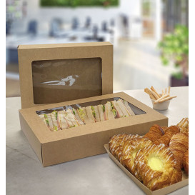 Bandeja Kraft para Caja con Ventana 33,2x23x3,4cm (50 Uds)