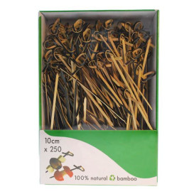 Pinchos de Bambú "Lazo" Negro 10cm en caja (2.500 Uds)