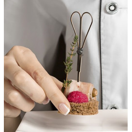 Pincho de Bambú "Cuore" Negro 9cm (200 Uds)