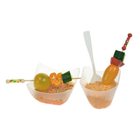 Pinchos de Bambú Decorados en Amarillo y Rojo 12cm (1.200 Uds)