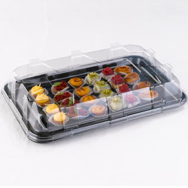 Bandeja Plastico Catering Rectang. Mármol 35X24 cm (5 Uds)