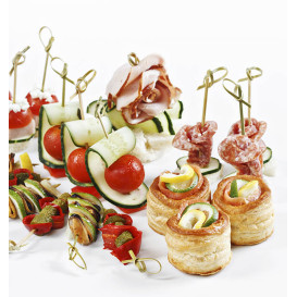Pinchos de Bambú "Lazo" Natural 15cm (10.000 Uds)