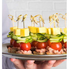 Pinchos de Bambú "Lazo" Natural 18cm (250 Uds)