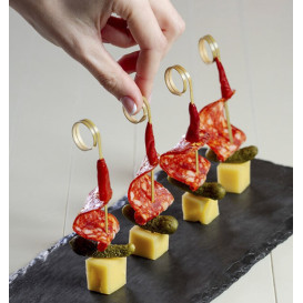 Pincho de Bambú con Asa Rizada 9cm (100 Uds)