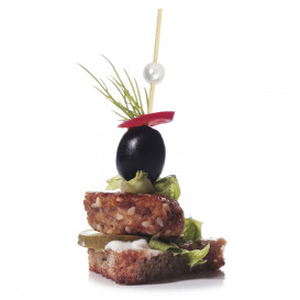 Pinchos de Bambú Decorados Perla 9cm (100 Uds)