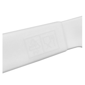 Cuchillo Reutilizable Durable PP Mineral Blanco 18,5cm (6 Uds)