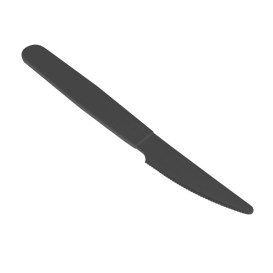 Cuchillo Reutilizable Durable PP Mineral Antracita 18,5cm (6 Uds)