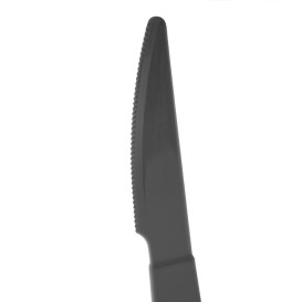 Cuchillo Reutilizable Durable PP Mineral Antracita 18,5cm (6 Uds)