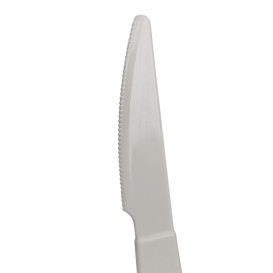 Cuchillo Reutilizable Durable PP Mineral Gris 18,5cm (6 Uds)