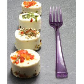 Tenedor de Plastico Premium Berenjena 190mm (180 Uds)