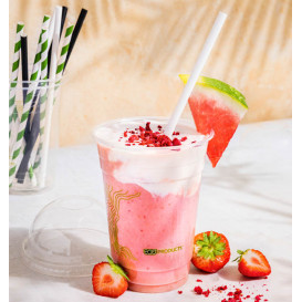 Vaso Compostable PLA "Green Stripe" Ø9,5cm 470ml (1.000 Uds)