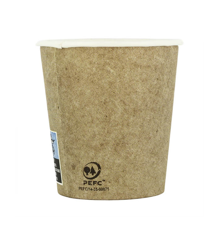 Vaso Cartón 4Oz/120ml Kraft Ø6,2cm (2000 Uds)