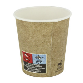 Vaso Cartón 4Oz/120ml Kraft Ø6,2cm (2000 Uds)