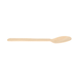 Cuchara de Madera Desechable Enfundada 16cm (500 Uds)