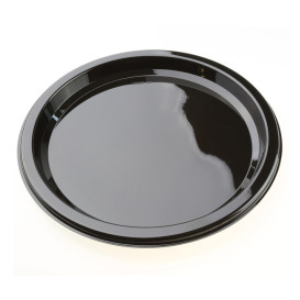Plato Reutilizable PET Redondo Negro 18 cm (25 Uds)