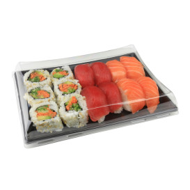 Tapa de Plástico rPET para Bandeja de 22x16cm (300 Uds)