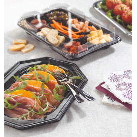Bandeja Reutilizable rPET Octogonal Marmol 46x30cm (5 Uds)