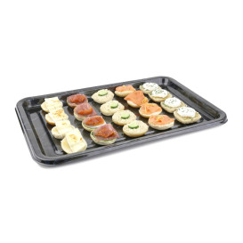 Bandeja Reutilizable rPET Rectangular Mármol 55x37cm (5 Uds)