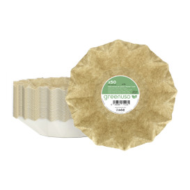 Plato Hondo de Cartón Kraft "Flower" Ø16cm 245g/m² (800 Uds)