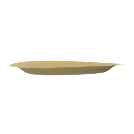 Plato de Cartón Redondo “Radial” Kraft Ø23cm 200gr/m² (50 Uds)