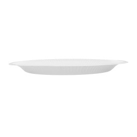 Plato de Cartón Redondo “Radial” Blanco Ø23cm 200gr/m² (50 Uds)
