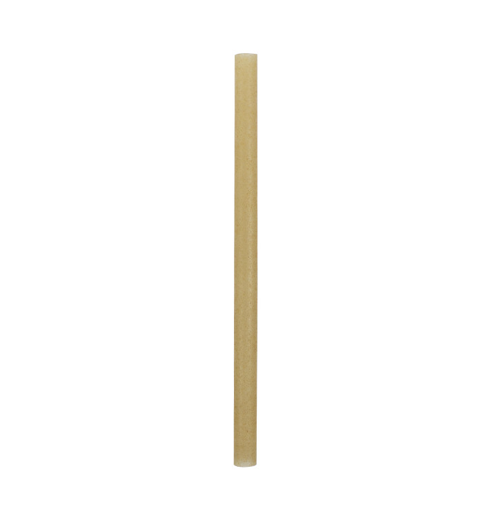 Pajita Eco Recta de Caña de Azúcar Ø0,8cm 15cm (50 Uds)