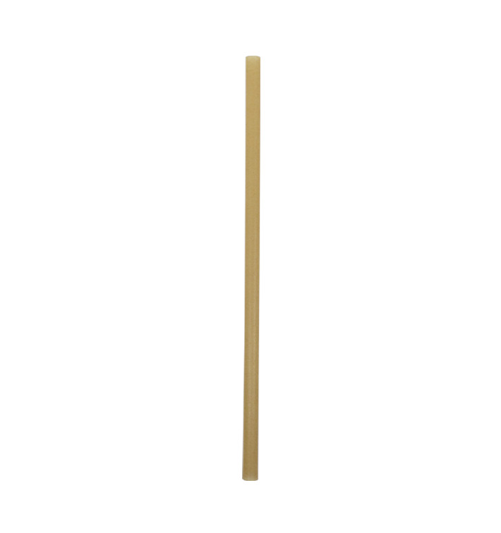 Pajita Eco Recta de Caña de Azúcar Ø0,8cm 25cm (50 Uds)