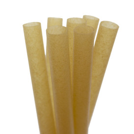 Pajita Eco Recta de Caña de Azúcar Ø1,2cm 15cm (50 Uds)