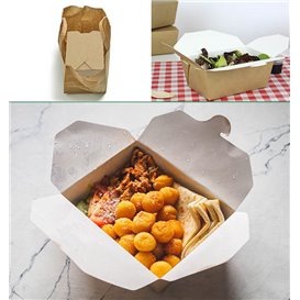 Caja Americana Kraft 19,7x14x6,5cm 1800ml (25 Uds)