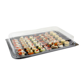 Bandeja Reutilizable rPET Tapa Negro 55x37cm (25 Uds)