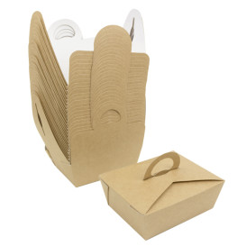 Caja "Doggy Bag" Kraft con Asa 12x9x5cm 750ml (350 Uds)