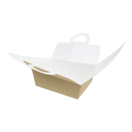 Caja "Doggy Bag" Kraft con Asa 12x9x5cm 750ml (350 Uds)