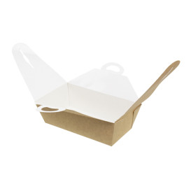 Caja "Doggy Bag" Kraft con Asa 20x10x7cm 1500ml (140 Uds)