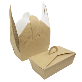 Caja "Doggy Bag" Kraft con Asa 20x10x7cm 1500ml (140 Uds)