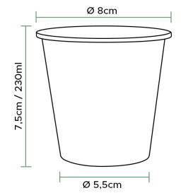 Vaso Reutilizable Económico PS Bicolor Azul Claro 230ml (30 Uds)