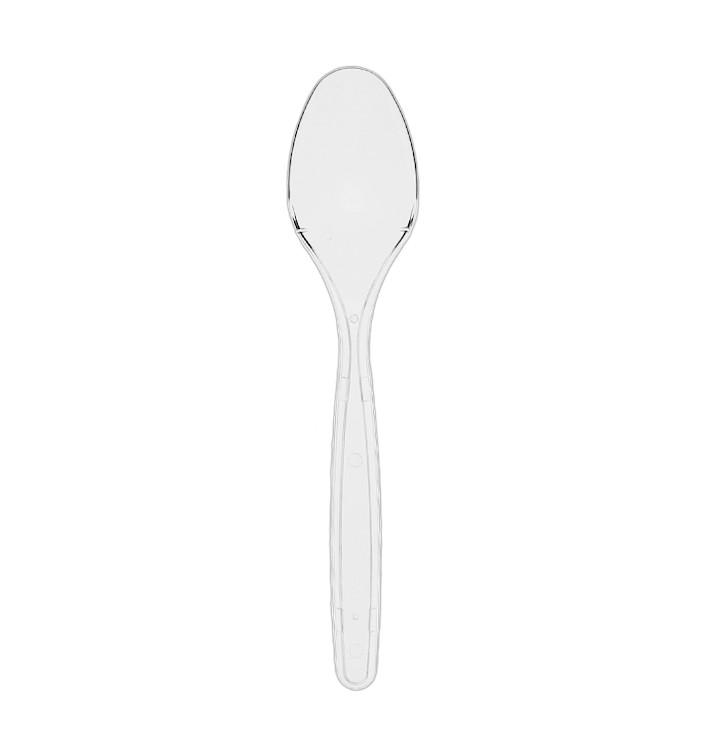 Cuchara de Plástico PS Reutilizable Transparente 18cm (50 Uds)