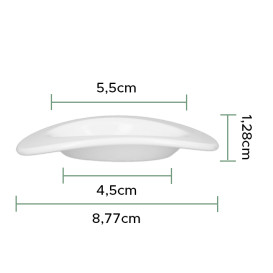 Plato Degustación Durable SAN "Ellipse" Blanco 10ml (96 Uds)